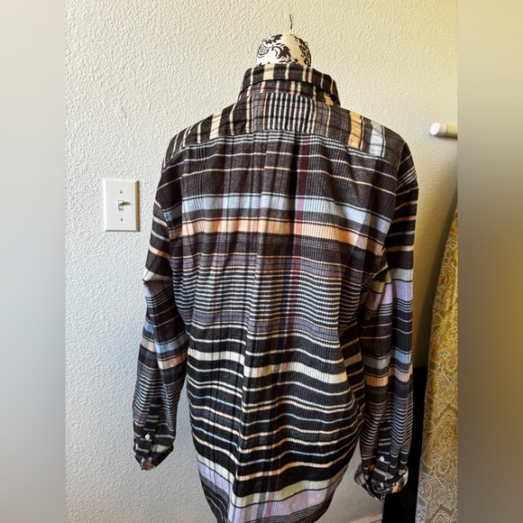 J. Crew Multicolor Striped Casual Button-Down Shirt - Brown Base - Picture 4 of 8